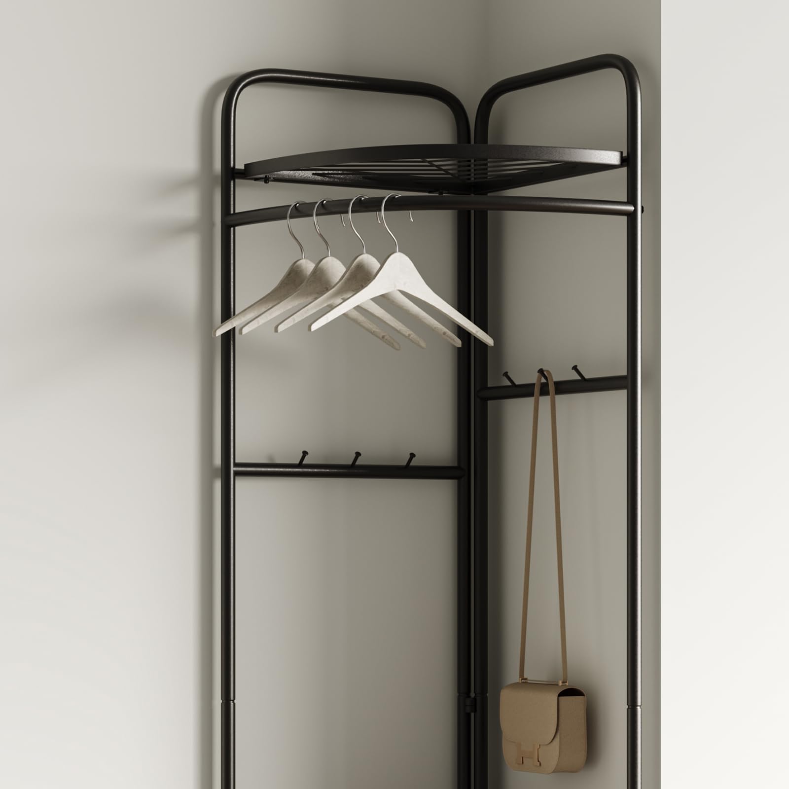 Amazon.com: ZHBHYZ corner coat rack,corner clothing rack with 6